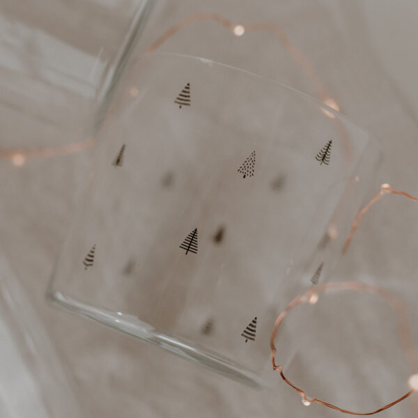 Verre motifs sapin